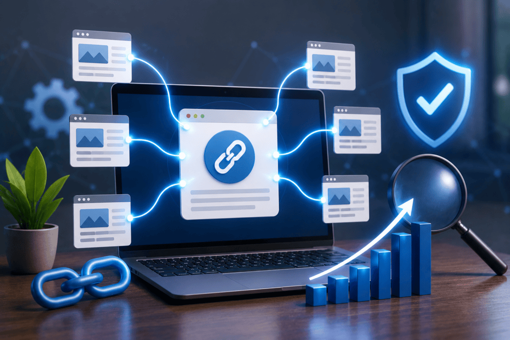 'Link Building & Authority Growth' in relation to search engine optimisation