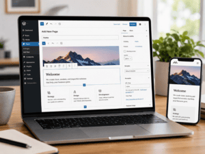 wordpress creating new page