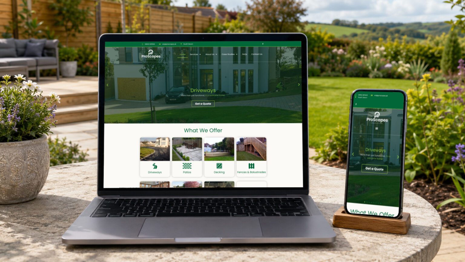 Proscapes UK website by Marketing Geeks